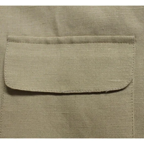 NWT Danielle Martin Women 12 Blazer Jacket Long Sleeve Work Linen Beige Lining - Picture 9 of 9